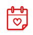 icone calendrier avec coeur
