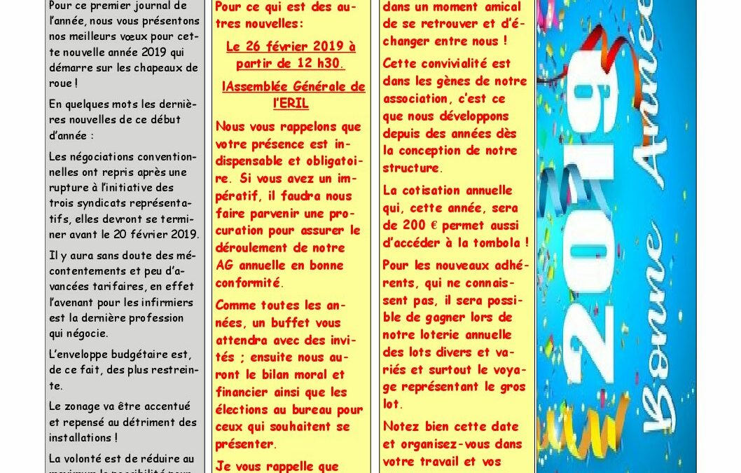 ERIL INFOS JANVIER 2019