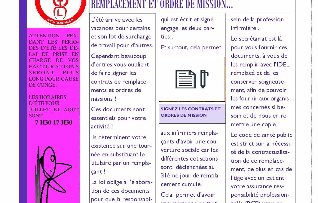 ERIL INFOMATIONS JUIN 2019